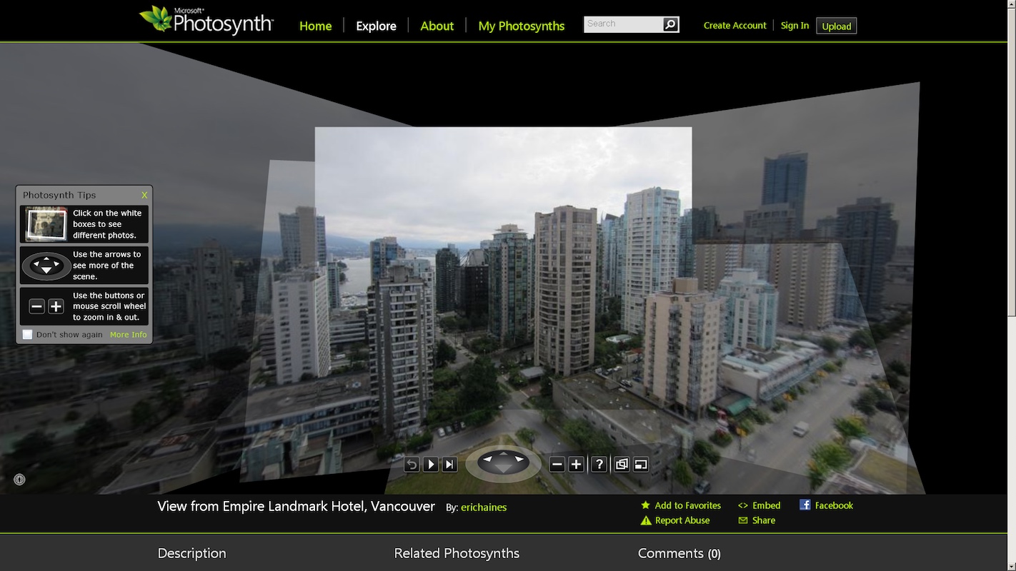 PhotoSynth User Interface (2017)
